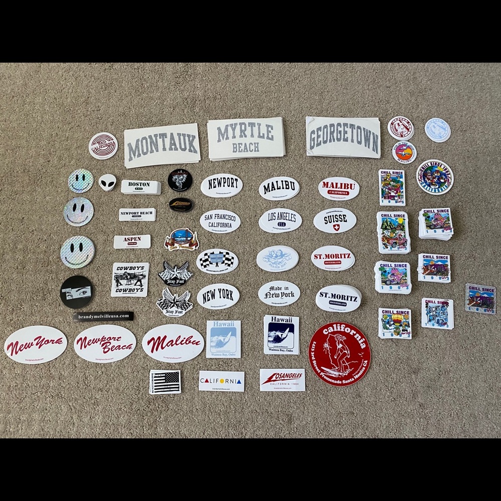 25 brandy melville stickers
